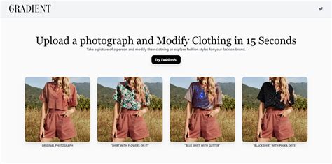 Take a picture of a person, then modify clothing or explore fashion 